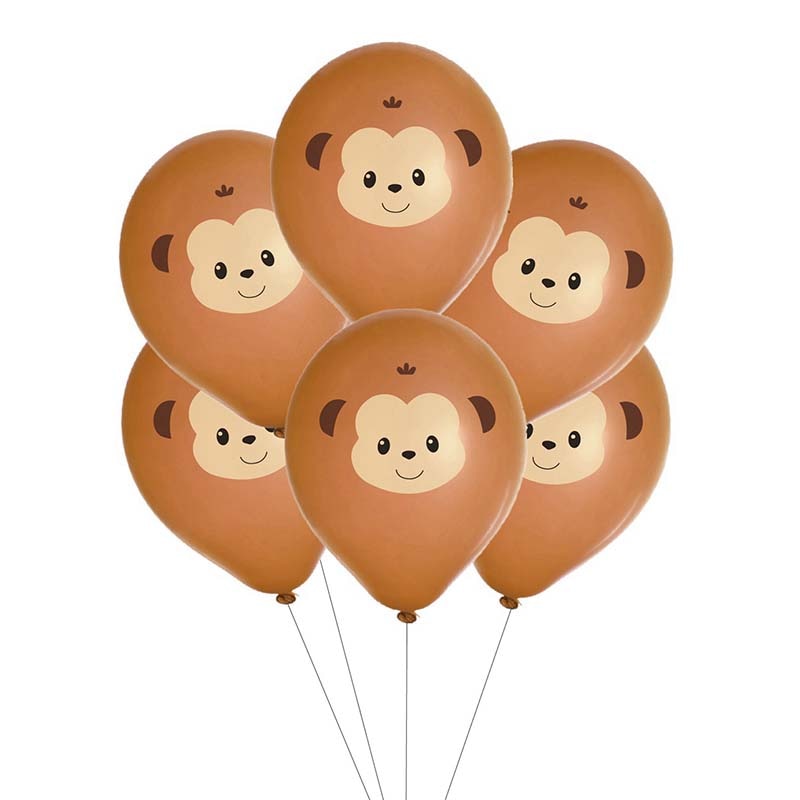 10pcs 12inch Jungle Wild Animal Party Supplies Birthday Decorations Latex White Balloons Kids Birthday Party Animal Balloons