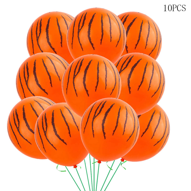 10pcs 12inch Jungle Wild Animal Party Supplies Birthday Decorations Latex White Balloons Kids Birthday Party Animal Balloons
