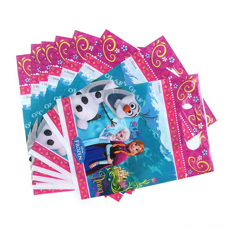 Disney Frozen Anna and Elsa Princess Birthday Party Decorations Kids Disposable Tableware Birthday Party Decorations Supplies