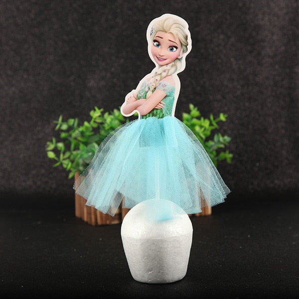 Disney Frozen Anna and Elsa Princess Birthday Party Decorations Kids Disposable Tableware Birthday Party Decorations Supplies