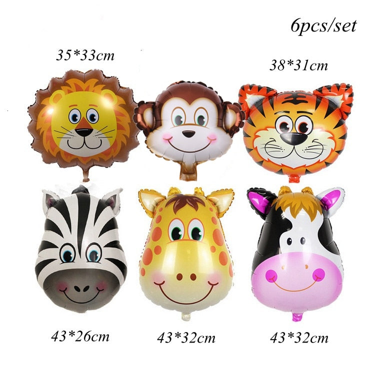 New! Wild One Birthday Party Balloons Jungle Safari Party Forest Decoration Kids First 1st Birthday Safari Jungle Party Supplies