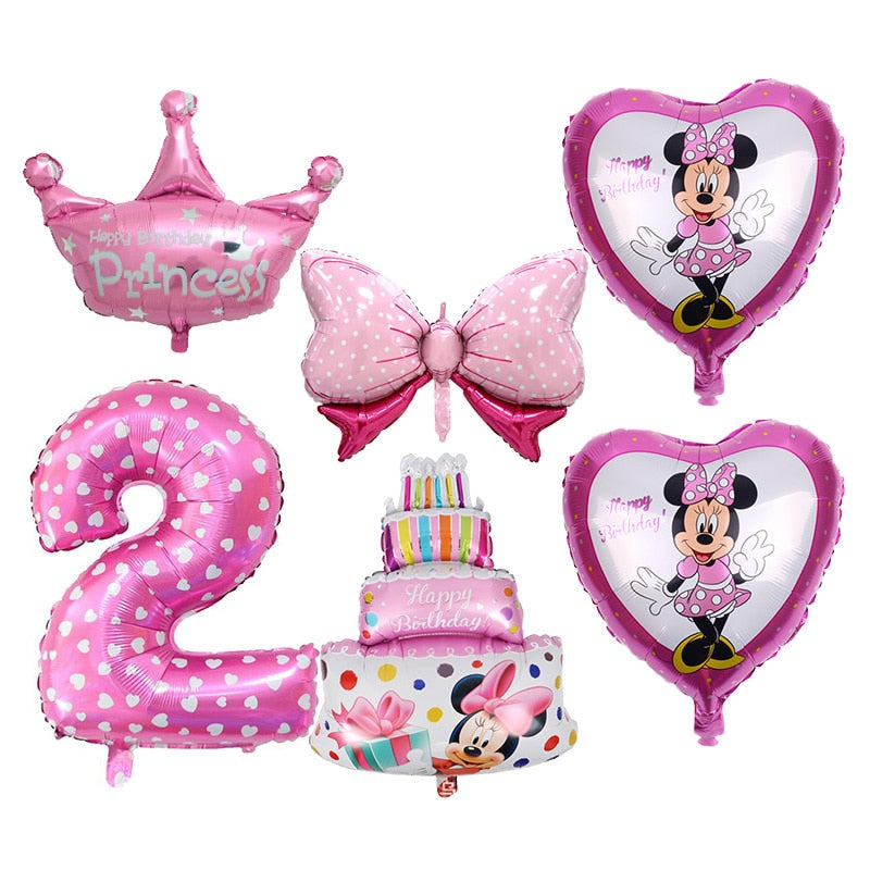 Disney Minnie Mouse Theme Birthday Party Supplies Cup Plate Kids Girl Birthday Party Decoration Disposable Tableware Set