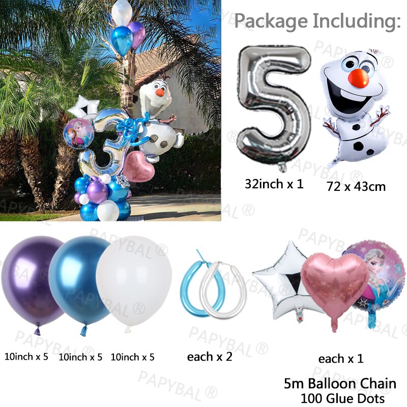 Disney Frozen Princess Elsa Foil Balloons18inch Birthday Helium Balloon Baby Shower Party Globos Kid's Toy Gifts Girls