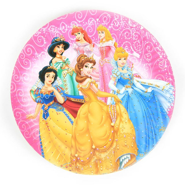 Disney Princess Happy Girl Child Birthday Theme Party Decoration Set Party Supplies Cup Plate Banner Hat Straw Loot Bag Cake Dec