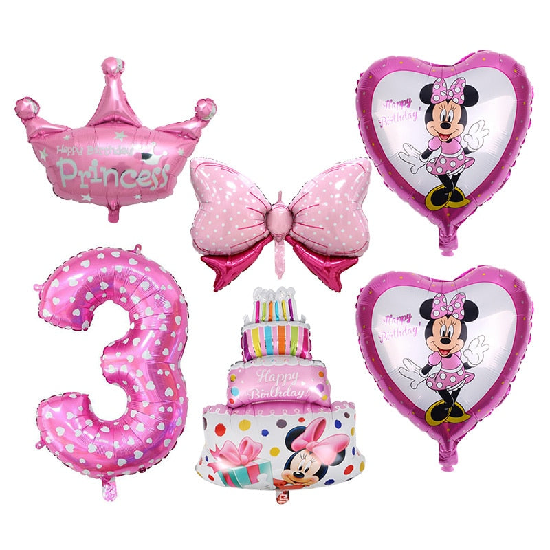 Disney Minnie Mouse Theme Birthday Party Supplies Cup Plate Kids Girl Birthday Party Decoration Disposable Tableware Set