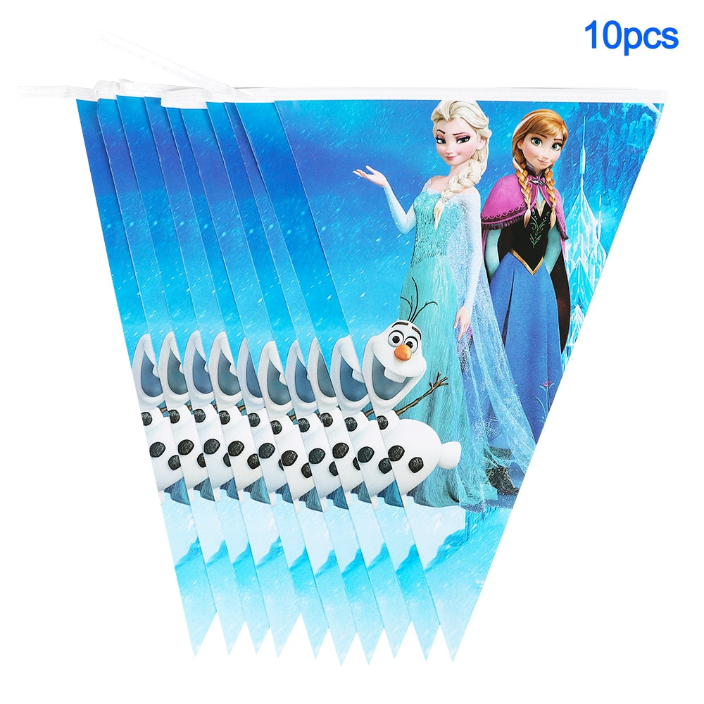 Frozen Anna Elsa Princess Birthday Party Decorations Kids Disposable Tableware Cup Plate Napkin Straw Baby Shower Supplies Event