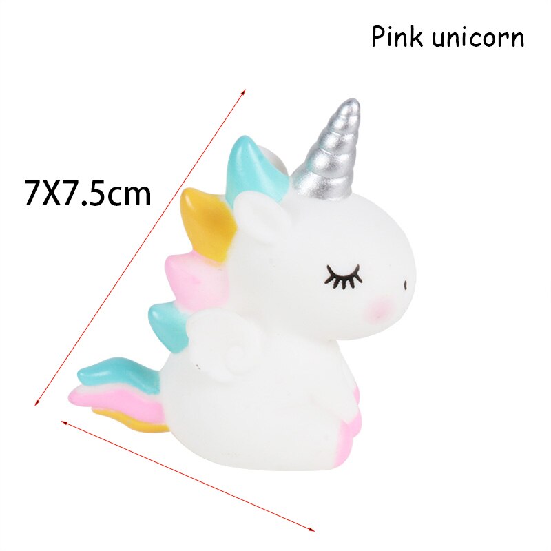 Cyuan Unicorn Birthday Cake Wings Decor Cartoon Unicorn Cake Toppers Birthday Party Decoration Kids Cupcake Wrappers Cake Topper