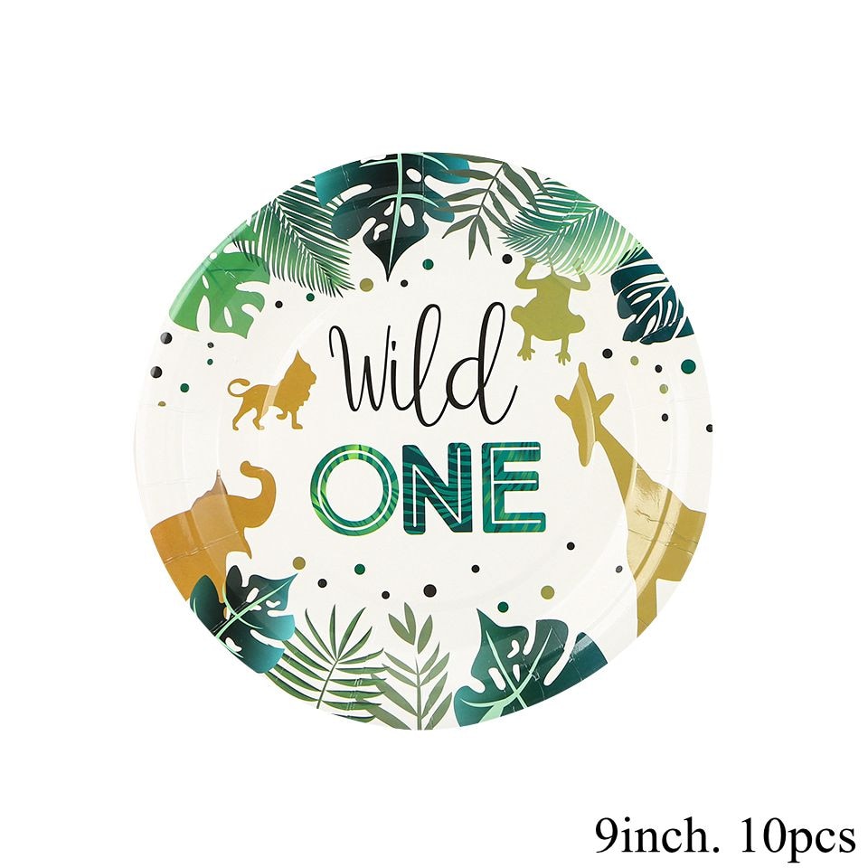 New! Wild One Birthday Party Balloons Jungle Safari Party Forest Decoration Kids First 1st Birthday Safari Jungle Party Supplies