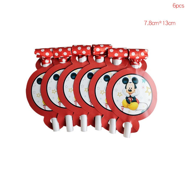 Cartoon Mickey Mouse Theme Cutlery Kids Party Decoration Children Birthday Party Baby Bath Cup Plate Party Supplies Dinner sets