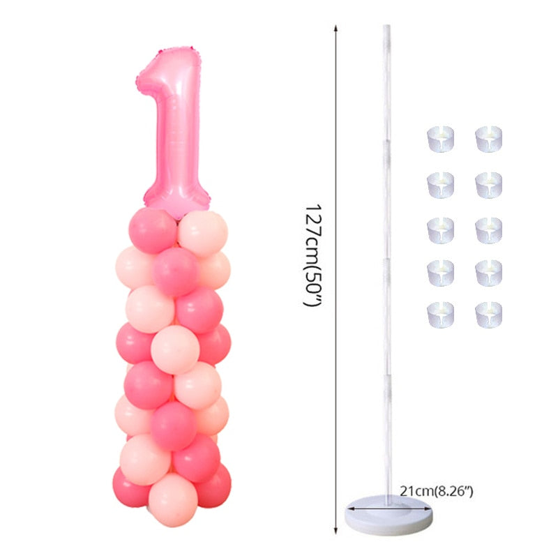 Girl Birthday Party Balloons Stand Balloon Holder Plastic Balloon Stick Birthday Party Decorations Wedding Balloon Baby Shower