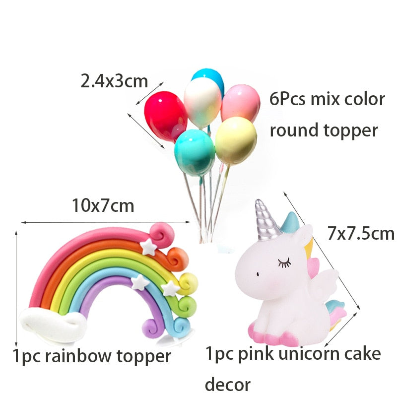 Girl Birthday Party Pink Unicorn Paper Plate Cup Napkin Disposable Tableware Sets Baby Shower 1st First Birthday Party Supplies