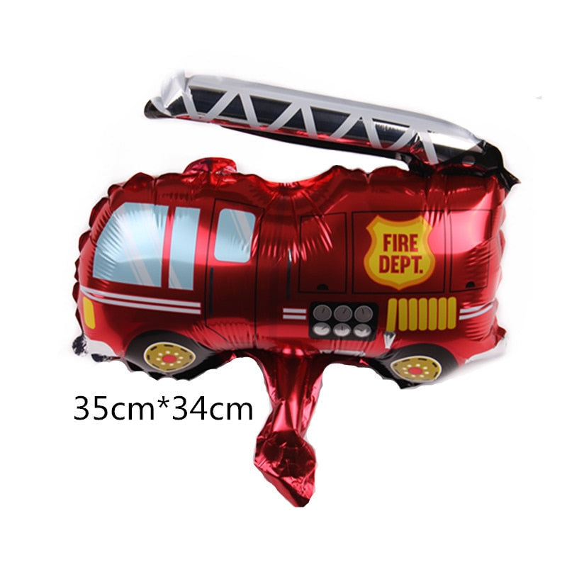 Jumbo Fireman Sam Balloons Fire Truck Foil Ballons Firefighter Themed Birthday Party Decortions Baby Shower Fire Engine Ballons