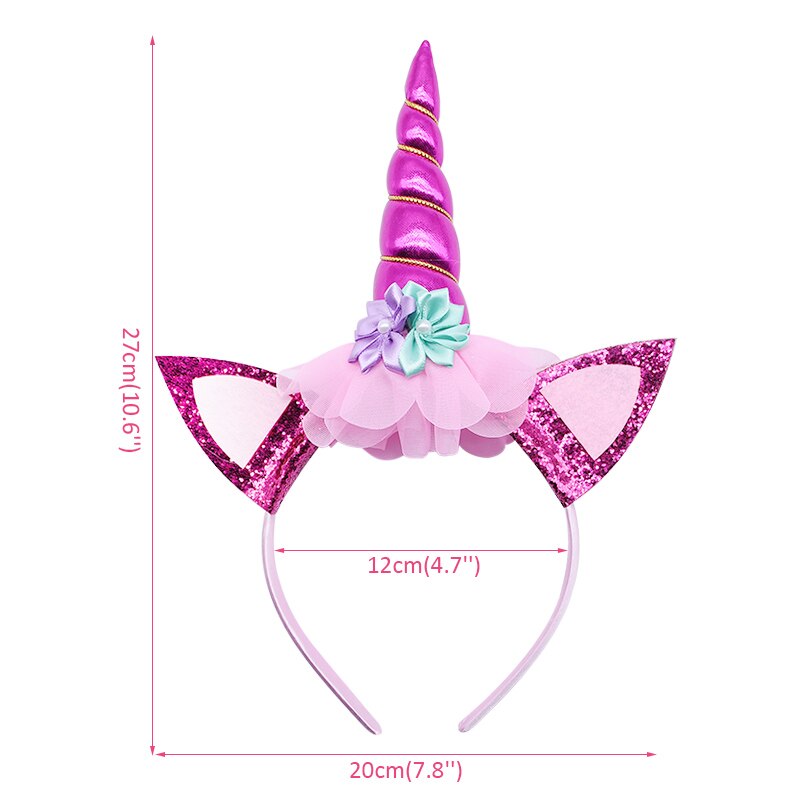 Birthday Girl Unicorn Headband with Sash Unicorn Cake Topper Baby Shower Girl Birthday Party Decorations Unicorn Party Supplies