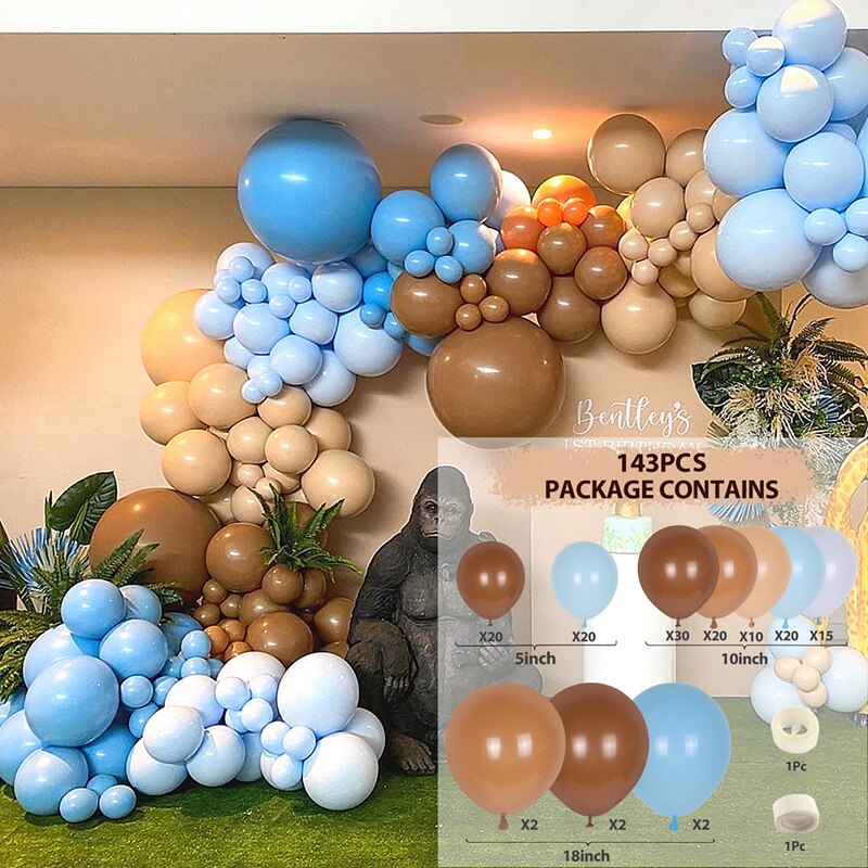 Macaron Green Balloon Garland Arch Kit Jungle Safari Theme Birthday Party Decorations Kids Wedding Balloon Baby Shower Boy Decor