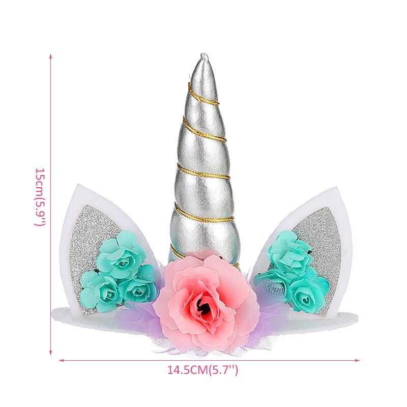 Birthday Girl Unicorn Headband with Sash Unicorn Cake Topper Baby Shower Girl Birthday Party Decorations Unicorn Party Supplies