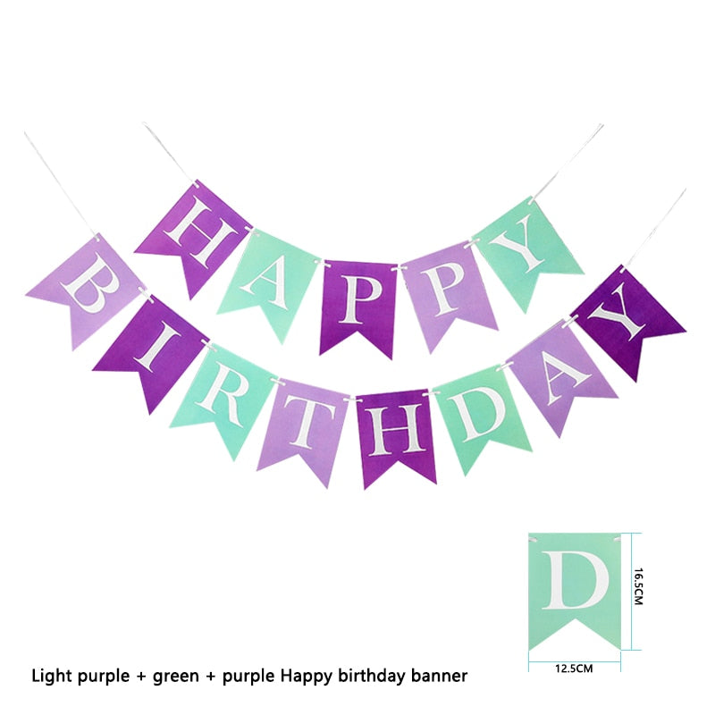 Little Mermaid Party Supplies Mermaid Balloon Banner Decoration Mermaid Birthday Party Favors Kids Birthday Parties Decorations