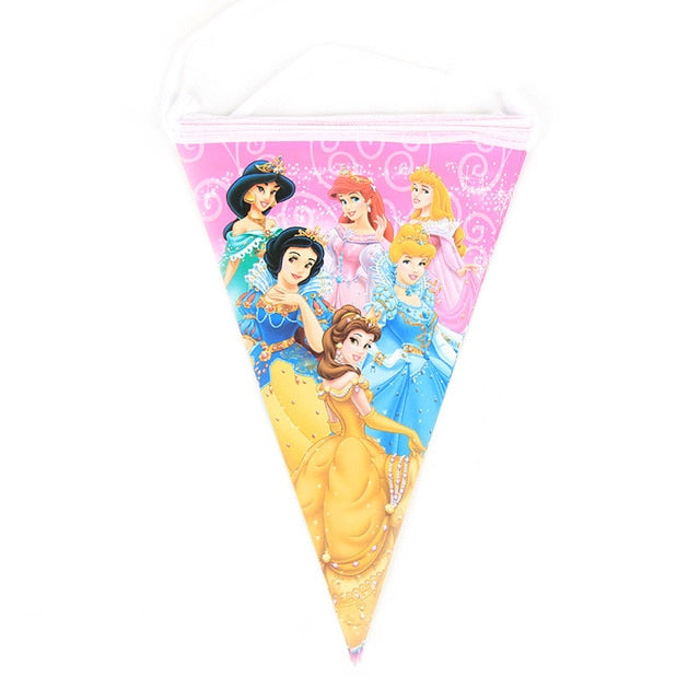 Disney Princess Happy Girl Child Birthday Theme Party Decoration Set Party Supplies Cup Plate Banner Hat Straw Loot Bag Cake Dec