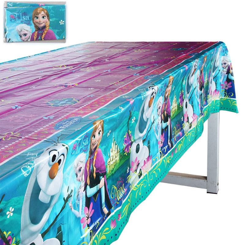 Disney Frozen Anna and Elsa Princess Birthday Party Decorations Kids Disposable Tableware Birthday Party Decorations Supplies