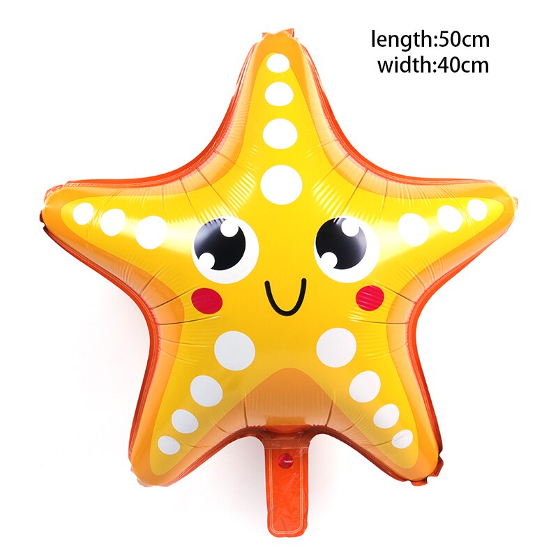 5pcs Fish Sea Animal Balloons Starfish Sea horse Air Balloon Ocean World Under Sea Theme Birthday party Decoration Baby Shower