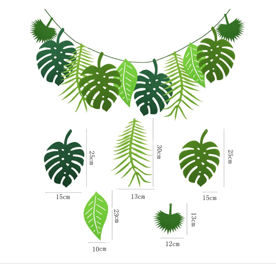 Turtle Leaf Decor Hawaii Party Happy Summer Birthday Party Decor Safari Jungle Tropical Theme Decor Dinosaur Theme Parti Decor