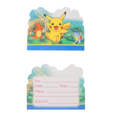 18 Style Pokemon Theme Figures Pikachu Birthday Party Decoration Dinner Plate Table Spoon Anime Figure Tableware Toy Kid Gift