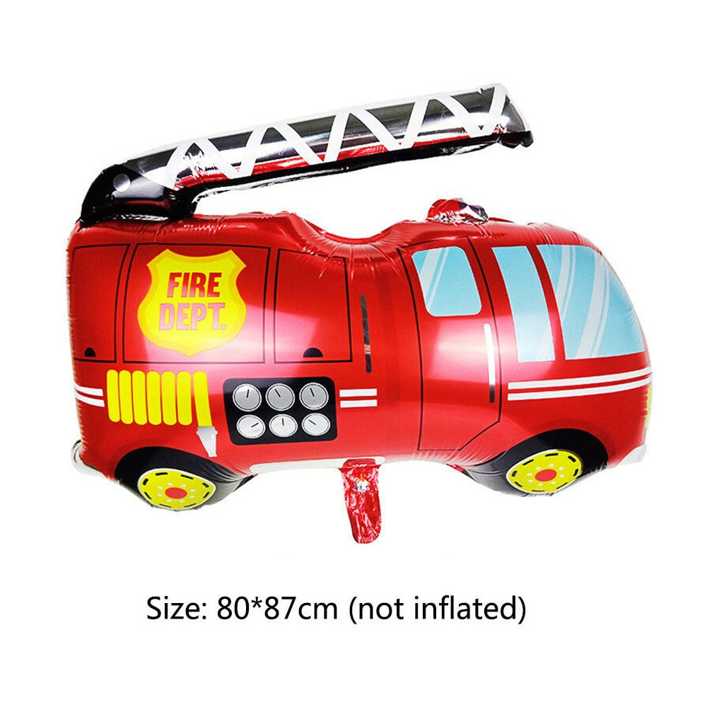 Jumbo Fireman Sam Balloons Fire Truck Foil Ballons Firefighter Themed Birthday Party Decortions Baby Shower Fire Engine Ballons