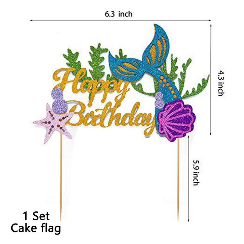 Little Mermaid Party Supplies Mermaid Balloon Banner Decoration Mermaid Birthday Party Favors Kids Birthday Parties Decorations