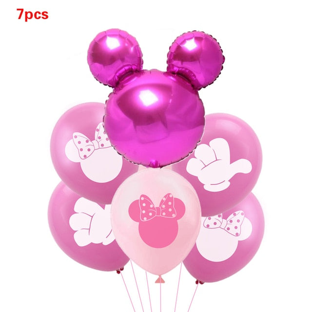 Disney Minnie Mouse party theme Birthday anniversary paper disposable tableware decoration for girl kid favor cake diy party