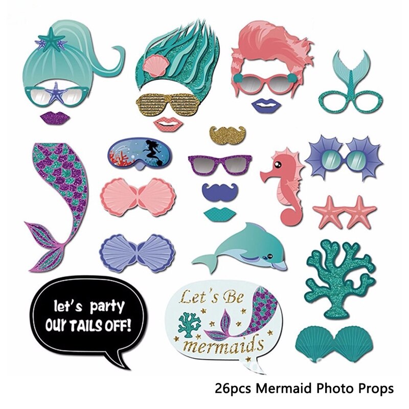 Little Mermaid Party Supplies Mermaid Balloon Banner Decoration Mermaid Birthday Party Favors Kids Birthday Parties Decorations