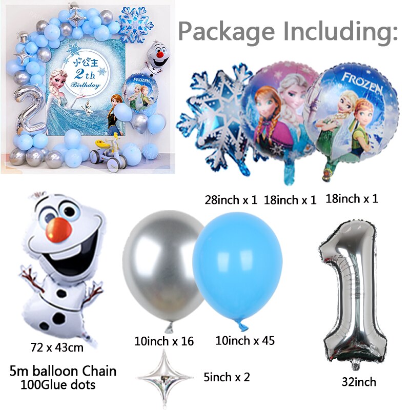 Disney Frozen Princess Elsa Foil Balloons18inch Birthday Helium Balloon Baby Shower Party Globos Kid's Toy Gifts Girls