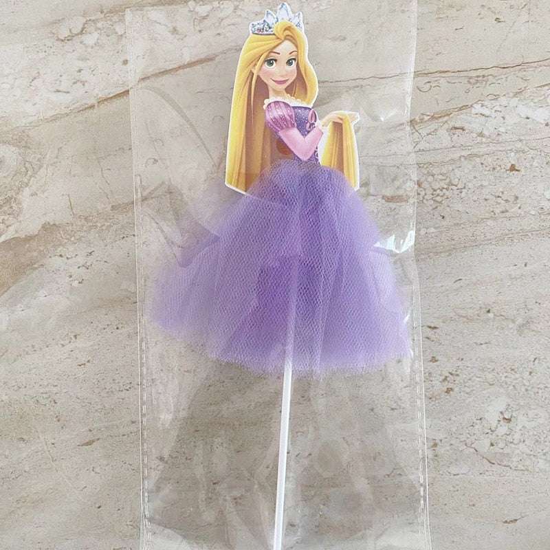 1pcs 21cm Princess Birthday Party Decorations Kids Cake Topper for Girls Birthday Decoration Anniversaire Cake Supplies