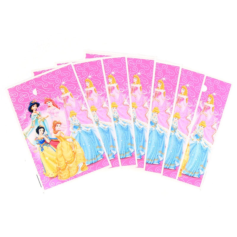 Disney Princess Happy Girl Child Birthday Theme Party Decoration Set Party Supplies Cup Plate Banner Hat Straw Loot Bag Cake Dec