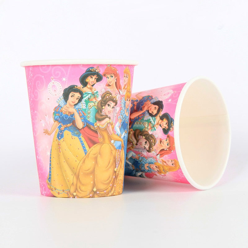 Disney Princess Happy Girl Child Birthday Theme Party Decoration Set Party Supplies Cup Plate Banner Hat Straw Loot Bag Cake Dec