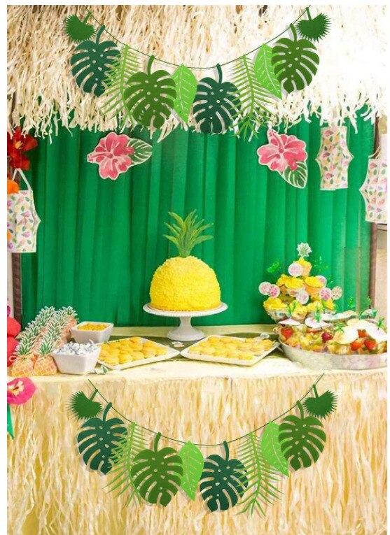 Turtle Leaf Decor Hawaii Party Happy Summer Birthday Party Decor Safari Jungle Tropical Theme Decor Dinosaur Theme Parti Decor