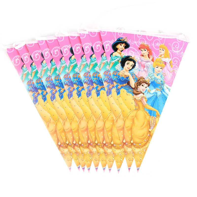 Disney Princess Happy Kids Girls Birthday Party Decoration Set Party Supplies Cup Plate Banner Hat Straw Loot Bag