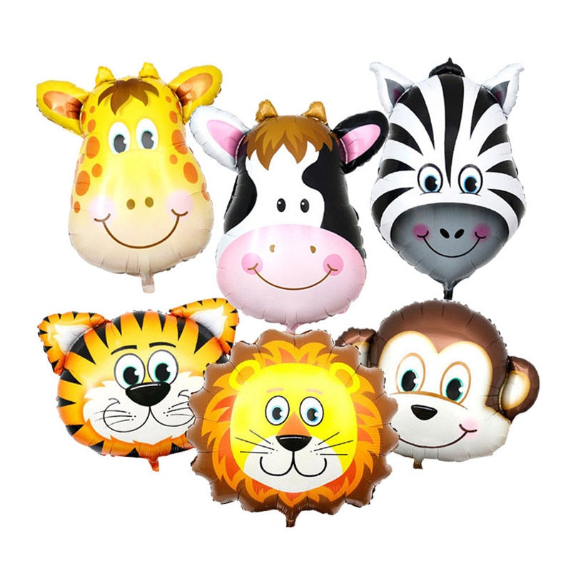 Jungle Party Animal Foil Balloons Zoo Animal Jungle Theme Birthday Party Decoration Kids Birthday Balloons Safari Party Decor