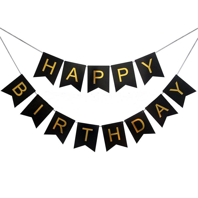 Multi Themes Happy Birthday Banner Baby Shower Birthday Party Decorations Photo Booth Happy Birthday Bunting Garland Flags