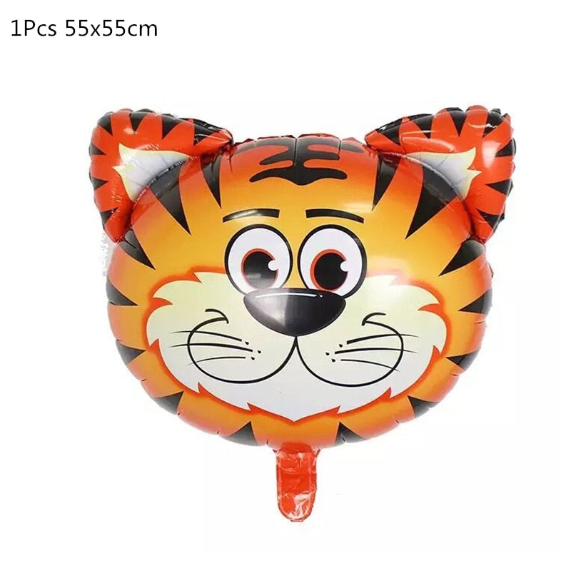 Jungle Party Animal Foil Balloons Zoo Animal Jungle Theme Birthday Party Decoration Kids Birthday Balloons Safari Party Decor