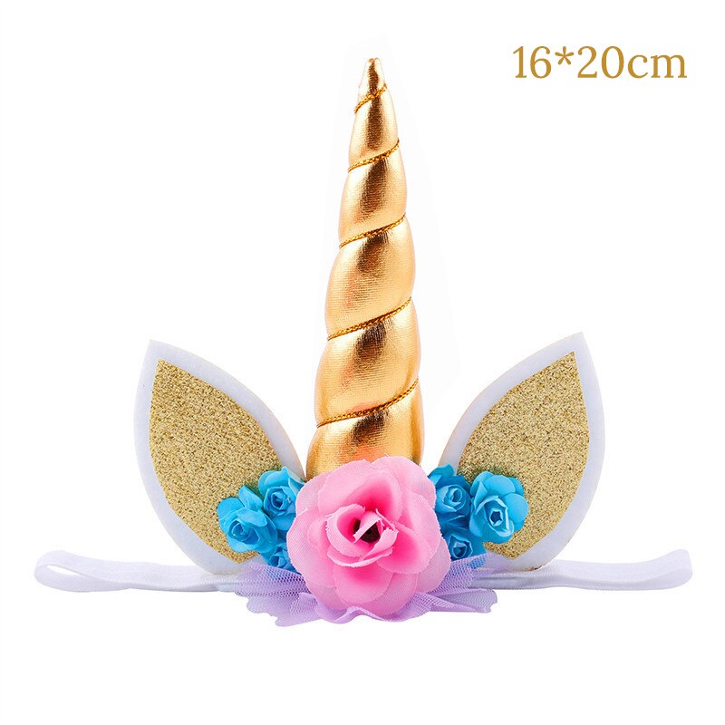 Cyuan Unicorn Birthday Cake Wings Decor Cartoon Unicorn Cake Toppers Birthday Party Decoration Kids Cupcake Wrappers Cake Topper