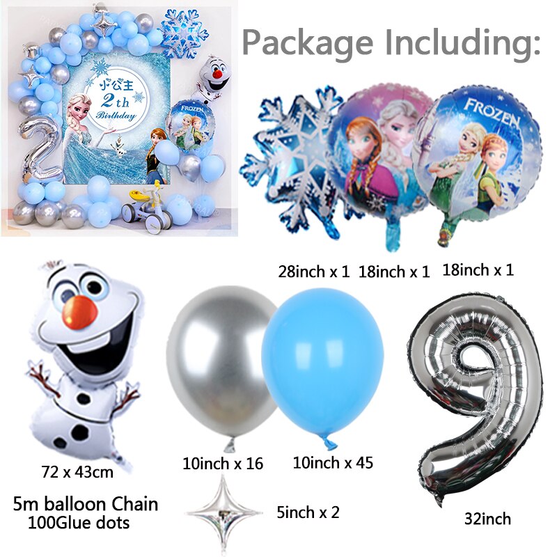 Disney Frozen Princess Elsa Foil Balloons18inch Birthday Helium Balloon Baby Shower Party Globos Kid's Toy Gifts Girls