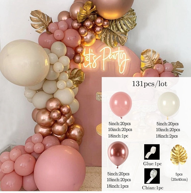 Macaron Balloons Garland Arch Rose Gold Confetti Ballon Wedding Birthday Baloon Birthday Party Decor Kids Baby Shower