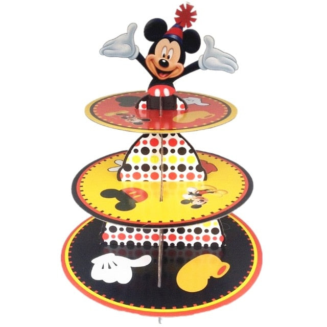 Cartoon Mickey Mouse Theme Cutlery Kids Party Decoration Children Birthday Party Baby Bath Cup Plate Party Supplies Dinner sets