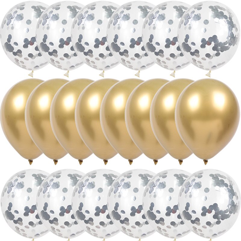 20Pcs Golden Metal Foil Ballons Kids Birthday Parties and Wedding Decoration Baby Shower Happy Birthday Party Balloons Globos