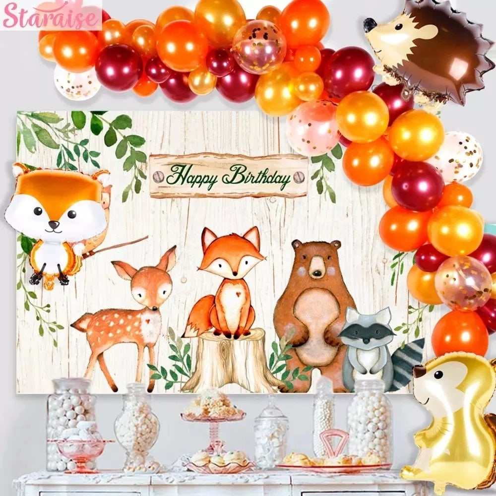 Staraise Woodland Animal Jungle Forest DIY Party Decor Woodland Birthday Party Baby Shower Decor Kids Birthday Party Supplies