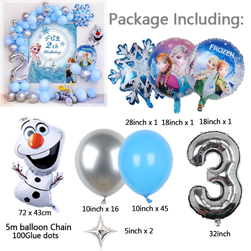 Disney Frozen Princess Elsa Foil Balloons18inch Birthday Helium Balloon Baby Shower Party Globos Kid's Toy Gifts Girls