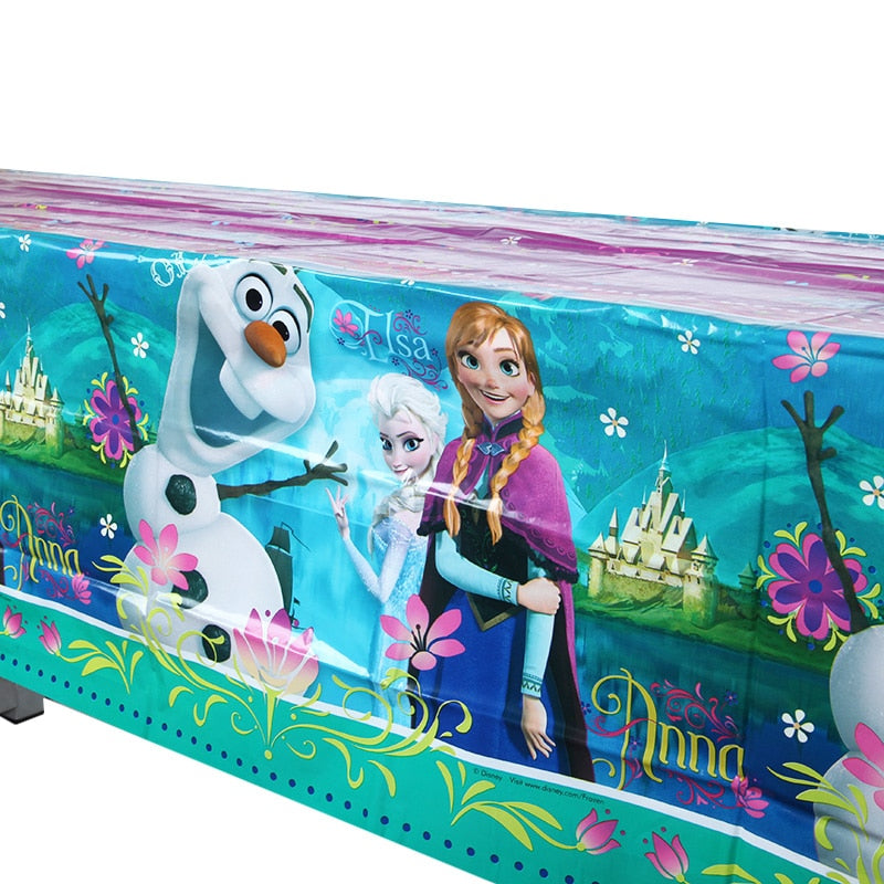 Disney Frozen Anna and Elsa Princess Birthday Party Decorations Kids Disposable Tableware Birthday Party Decorations Supplies