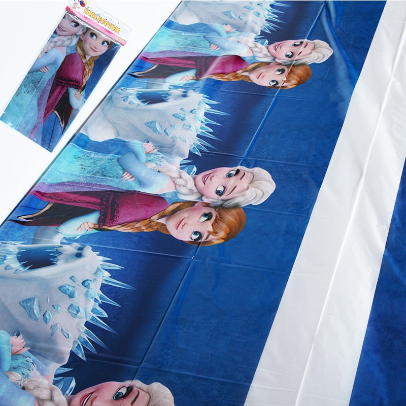 Disney Frozen Anna and Elsa Princess Birthday Party Decorations Kids Disposable Tableware Birthday Party Decorations Supplies