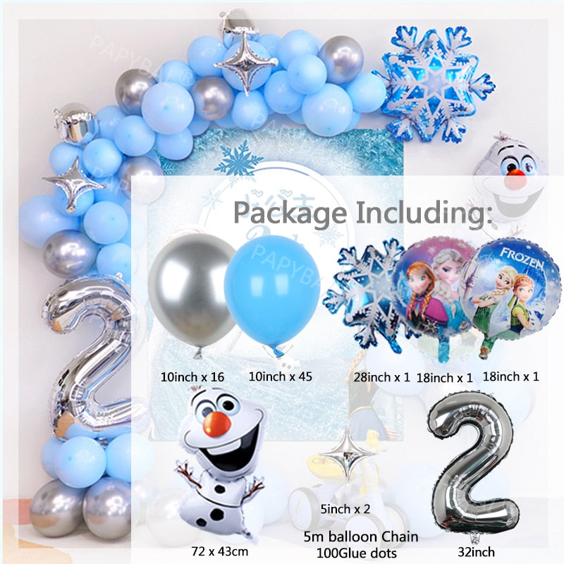 Disney Frozen Princess Elsa Foil Balloons18inch Birthday Helium Balloon Baby Shower Party Globos Kid's Toy Gifts Girls