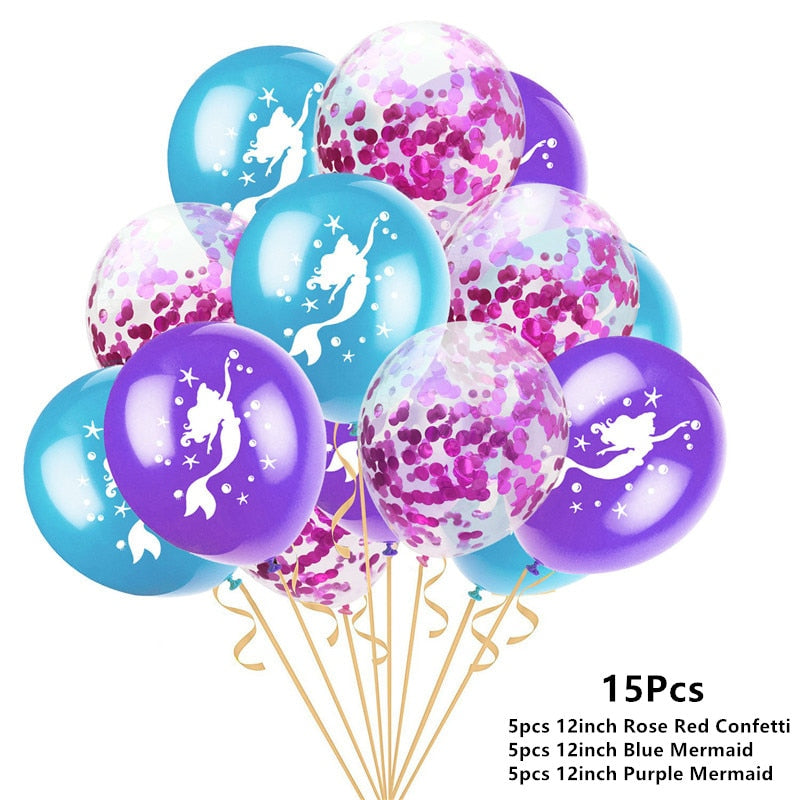 Little Mermaid Party Supplies Mermaid Balloon Banner Decoration Mermaid Birthday Party Favors Kids Birthday Parties Decorations