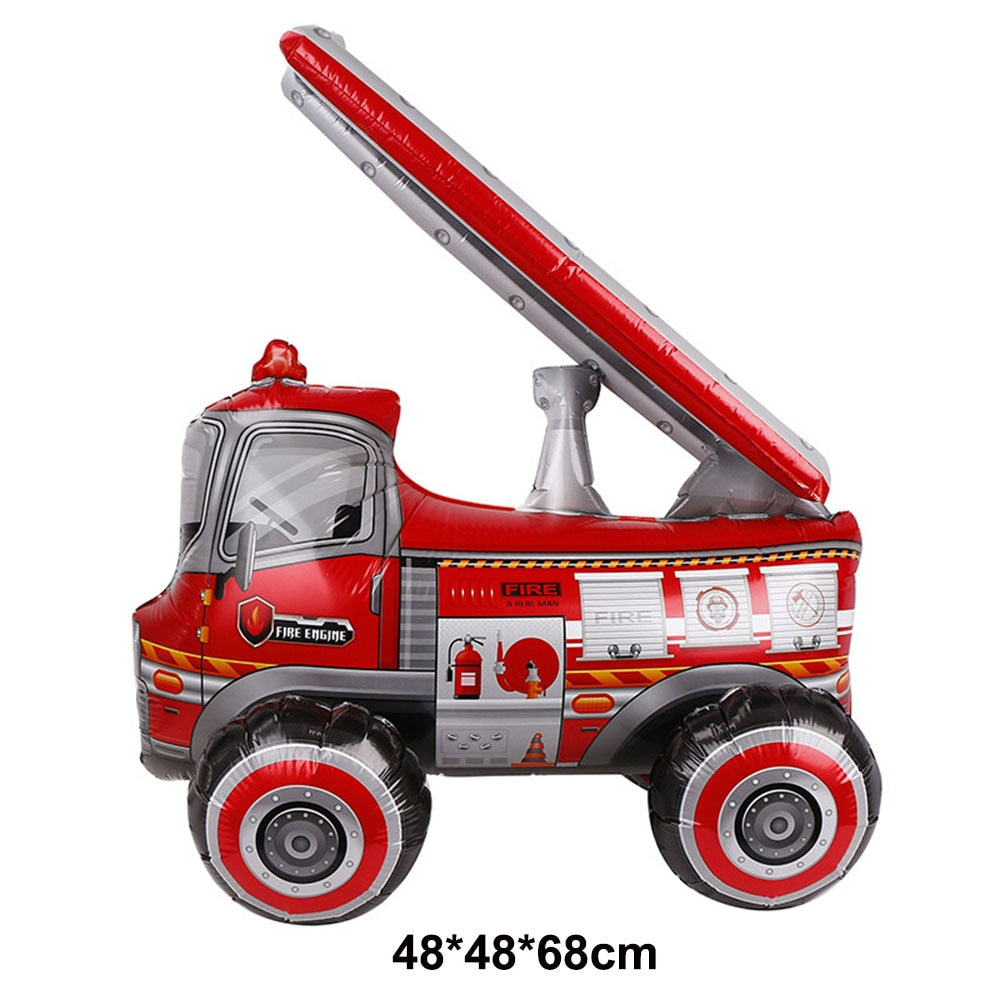 Jumbo Fireman Sam Balloons Fire Truck Foil Ballons Firefighter Themed Birthday Party Decortions Baby Shower Fire Engine Ballons